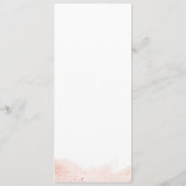 バラ金ゴールド水の色結婚のディナーメニュー メニュー (裏面)