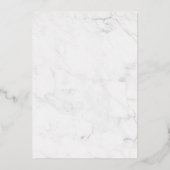 バラ金ゴールド水彩フローラピンク日付を保存 箔招待状 (裏面)