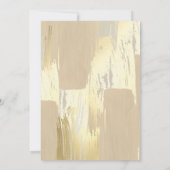 バラ金ゴールド水彩ブラシストローク結婚のインビタット 招待状 (裏面)
