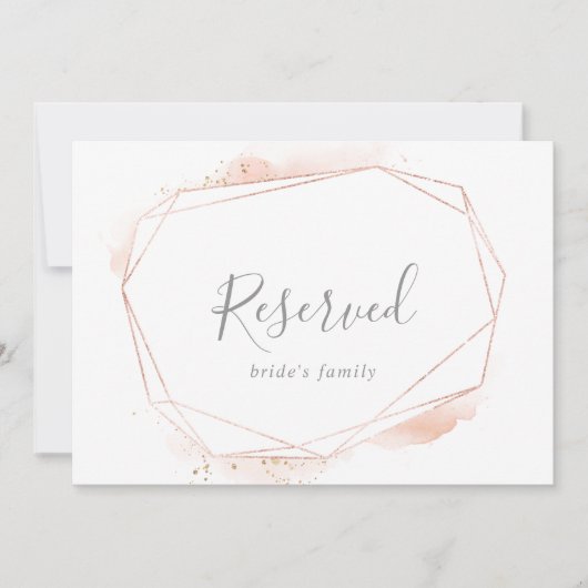 バラ金ゴールド水彩幾何図記号 (正面)