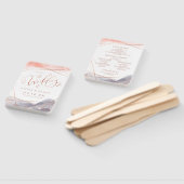 バラ金ゴールド水彩幾何結婚式 プログラム ハンドファン (組立なし)