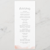 バラ金ゴールド水彩結婚式 プログラム (裏面)