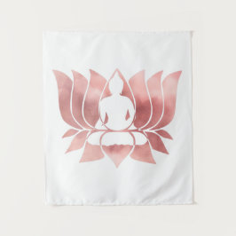 バラ金ゴールド水彩食感仏瞑想禅 タペストリー