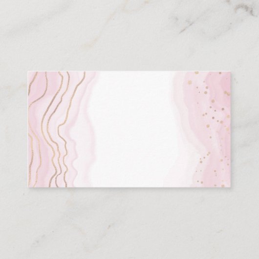 バラ金ゴールド水彩 名刺 (裏面)