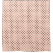 バラ金ゴールド水玉模様シャワーカーテン シャワーカーテン (正面)