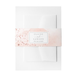 バラ金ゴールド水結婚色 招待状ベリーバンド