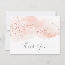 バラ金ゴールド水色サンキューカード サンキューカード