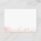 バラ金ゴールド水色幾何学ギフトレジストリ エンクロージャーカード (裏面)