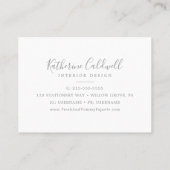 バラ金ゴールド水色幾何学模様名刺 名刺 (裏面)