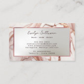 バラ金ゴールド流動大理石名刺 名刺 (裏面)