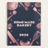 バラ金ゴールド海軍ベーキング用具ベーカリー事業 プランナー手帳 (正面)