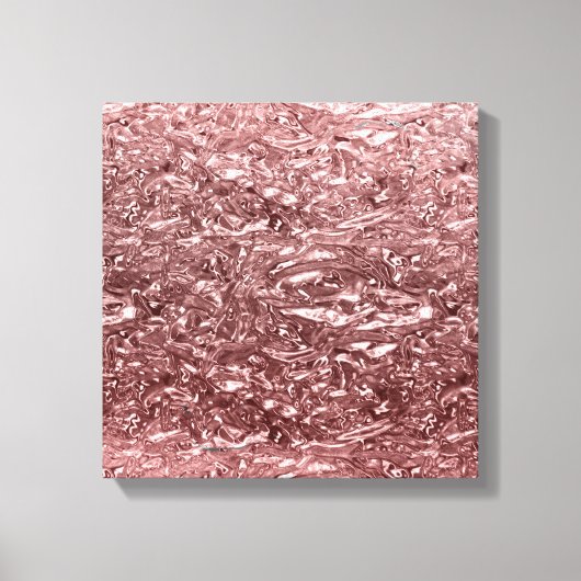 バラ金ゴールド液クロムメタリックシック釉薬 キャンバスプリント (正面)