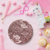 バラ金ゴールド液クロムメタリックシックGlamパーティー ペーパープレート (パーティー)