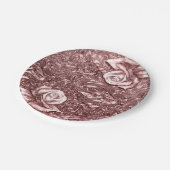 バラ金ゴールド液クロムメタリックシックGlamパーティー ペーパープレート (アングル)