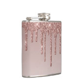 バラ金ゴールド滴下ガラス フラスク (右)