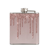 バラ金ゴールド滴下ガラス フラスク (裏面)