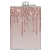 バラ金ゴールド滴下ガラス フラスク (裏面)