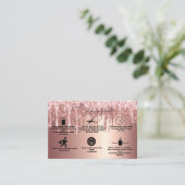 バラ金ゴールド滴下グリッターキャンドル気に事業 名刺 (スタンド正面)