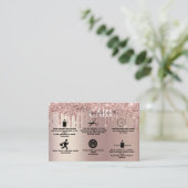 バラ金ゴールド滴下グリッターキャンドル気に 名刺 (スタンド正面)