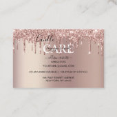 バラ金ゴールド滴下グリッターキャンドル気に 名刺 (裏面)