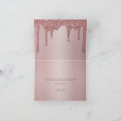 バラ金ゴールド滴下グリッターキンセアニェラグラシアス サンキューカード (内部)