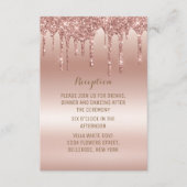 バラ金ゴールド滴下グリッターメタリックシャイン エンクロージャーカード (正面)