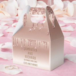 バラ金ゴールド滴下グリッターメタリックシャイン フェイバーボックス