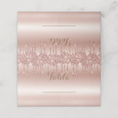 バラ金ゴールド滴下グリッターメタリックシャイン プレイスカード (外部開封)