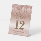 バラ金ゴールド滴下グリッターメタリックシャイン 台座サイン (正面)