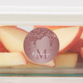 バラ金ゴールド滴下グリッターモノグラム ラベル (貼付)