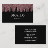 バラ金ゴールド滴下グリッター三つ組 名刺 (正面/裏面)