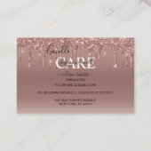 バラ金ゴールド滴下グリッター気にキャンドルビジネスC 名刺 (裏面)