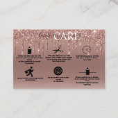 バラ金ゴールド滴下グリッター気にキャンドルビジネスC 名刺 (正面)