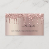 バラ金ゴールド滴下グリッター結婚のエンクロージャカード エンクロージャーカード (正面)