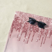 バラ金ゴールド滴下フェイクグリッター ビーチタオル (インサイチュ)