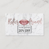 バラ金ゴールド滴下唇メイクアップアーティスト紹介 紹介カード (正面)