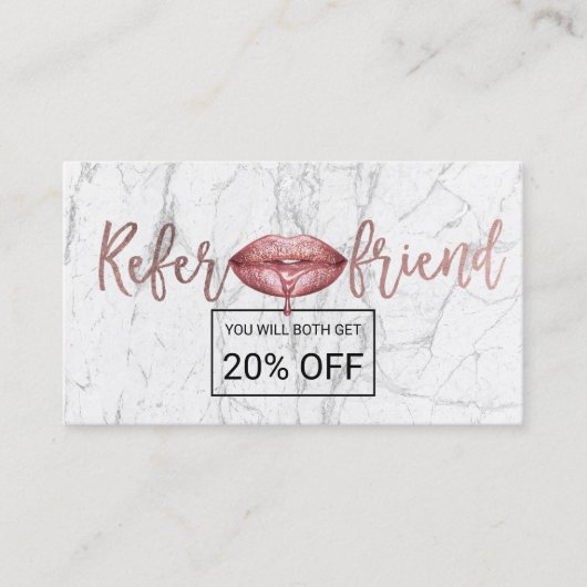 バラ金ゴールド滴下唇メイクアップアーティスト紹介 紹介カード (正面)