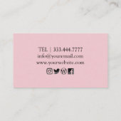 バラ金ゴールド滴下金ゴールド美容師シザーサロン 名刺 (裏面)