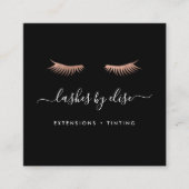 バラ金ゴールド点滅 スクエア名刺 (正面)