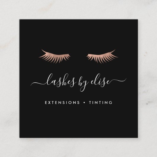 バラ金ゴールド点滅 スクエア名刺 (正面)