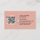 バラ金ゴールド爪、 ネイルグリッタードリップタイポグラフィ爪、 ネイル技術 名刺 (裏面)