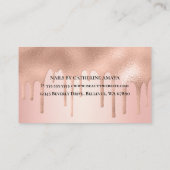 バラ金ゴールド爪、 ネイルポーランド 名刺 (裏面)