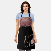 バラ金ゴールド爪、 ネイル エプロン (着用した状態)