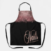 バラ金ゴールド爪、 ネイル エプロン (正面)