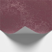 バラ金ゴールド牡丹のアウトラインパターン ラッピングペーパー (角)