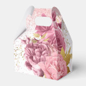 バラ金ゴールド牡丹グリッターガールベビーシャワー フェイバーボックス (裏面サイド)