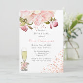 バラ金ゴールド牡丹フラワーズグリッターブランチ&バブリー 招待状 (スタンド正面)