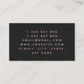 バラ金ゴールド猫ロゴペット用品店かわいエレガントい 名刺 (裏面)