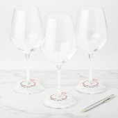 バラ金ゴールド環ブライダルシャワー ワイングラスタグ (セット)