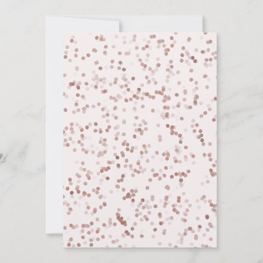 バラ金ゴールド甘い16ピンクの水の色の吹きガーリー出し 招待状 (裏面)